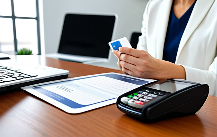 A calm professional in their mid-thirties, fully clothed in a modest business casual outfit, sits at a modern, minimalist home office desk. The subject is depicted in a natural pose, with perfect anatomy and correct proportions, particularly well-formed hands with proper finger count. One hand is shown searching an empty wallet, indicating a realization of a lost card, while the other hand is quickly navigating a banking application on a sleek smartphone to block the card. The smartphone screen clearly displays a secure 'Block Card' interface. The background is a brightly lit, clean home office with a blurred, modern interior design. This image conveys immediate, proactive financial security in a professional and appropriate manner, safe for work, family-friendly, high-quality, ultra-detailed.