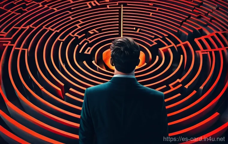 카드 리볼빙 서비스 장단점 - **The Labyrinth of Revolving Debt:** A person in their late 20s, dressed in modern, smart-casual att...